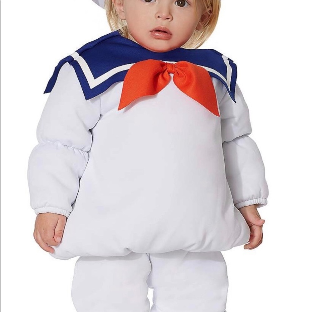 Baby Belly Stay Puft Marshmallow Costume Ghostbusters Size 12-18 months